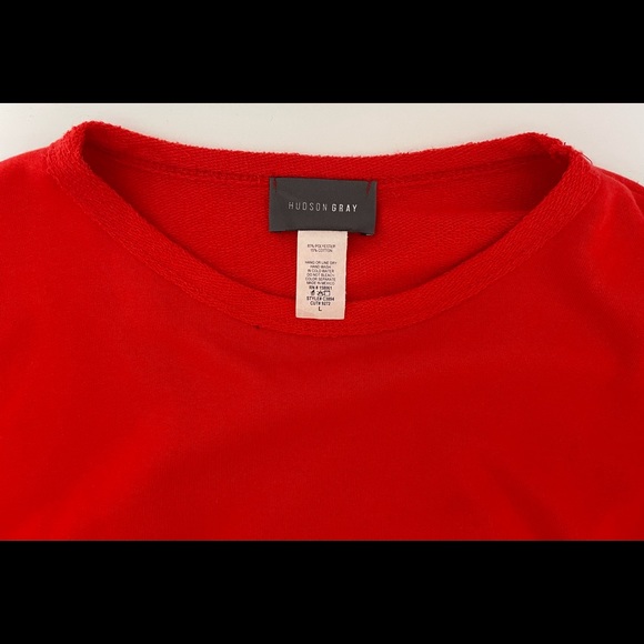 Hudson Gray DressUp Oversized Ladies Long Sleeve Knit Pullover Size Large Red - Picture 5 of 13